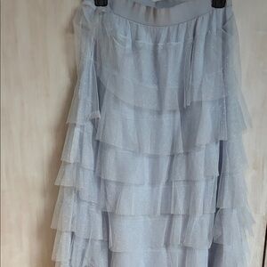 Anthropologie Elegant Gray Layered Women's Skirt